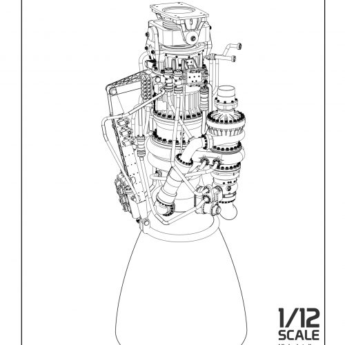 SpaceX Raptor scale model kit 1/12 by Accuraspacemodels